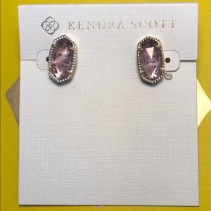 Kendra Scott Ellie earrings lavender stone